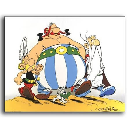 Plaque émaillée "Astérix" / Uderzo / Signée