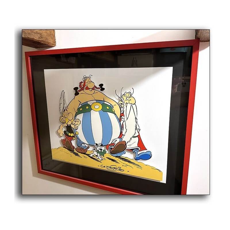 Plaque émaillée "Astérix" / Uderzo / Signée Plaque émaillée "Astérix" / Uderzo / Signée