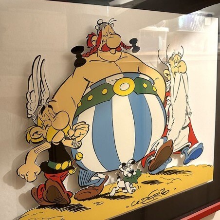 Plaque émaillée "Astérix" / Uderzo / Signée
