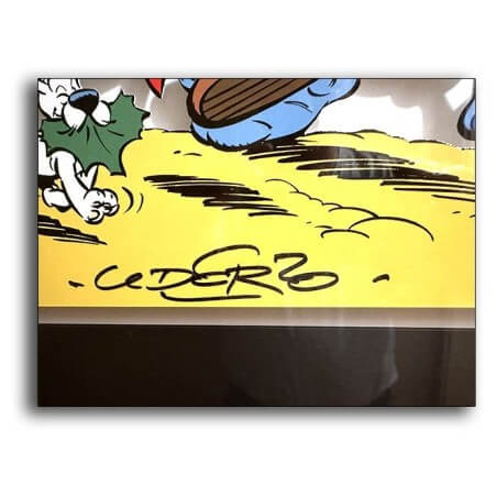 Plaque émaillée "Astérix" / Uderzo / Signée