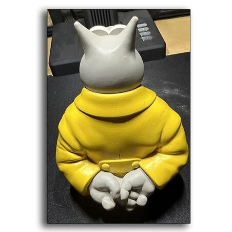 Philippe Geluck - PIXI résine / Le Chat en costume jaune