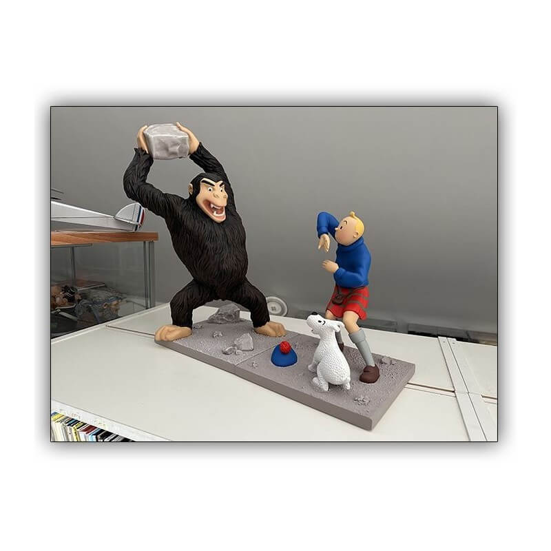 Tintin / L'île noire / Gorille Ranko & Tintin / Grande Figurine BD