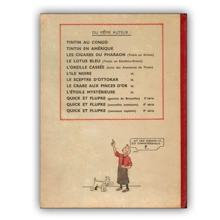 Tintin Les cigares du Pharaon. A18 de 1942