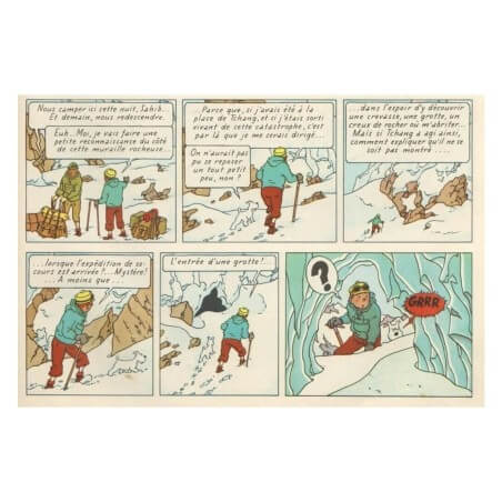 Tintin. Sculpture en verre Tintin au Tibet