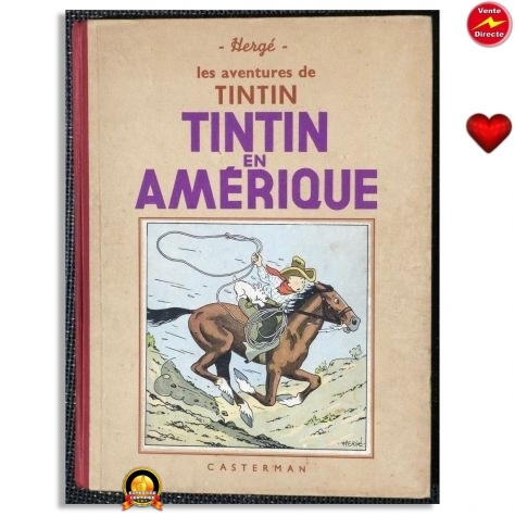 Tintin T3 - Tintin en Amérique N&B (A8) - C - 3e édition - 1 Album - 1939