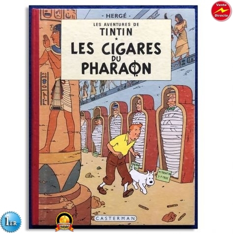 Tintin T.04 - Les cigares du Pharaon (B15 belge) - EO couleurs - C - 1955