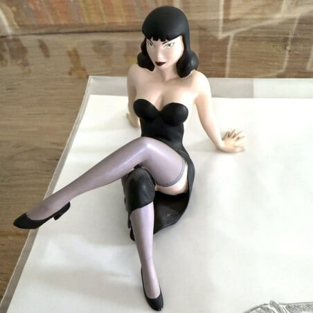 Original Berthet / Pin-up / Crayonné Noir / A4 / Signé + Statuette 3D