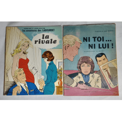 Les Labourdet T1 + T2 - 2x B - 2 Album - EO - 1967/1970 LES Labourdet NI toi NI lui & La Rivale TOME 1 1967 EO and Volume 2 1970