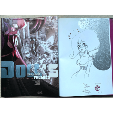 Sky-Doll - Sky-Doll Factory + signing - C + jacket - EO - 2003 Very beautiful dedication by Barbucci with a small composition