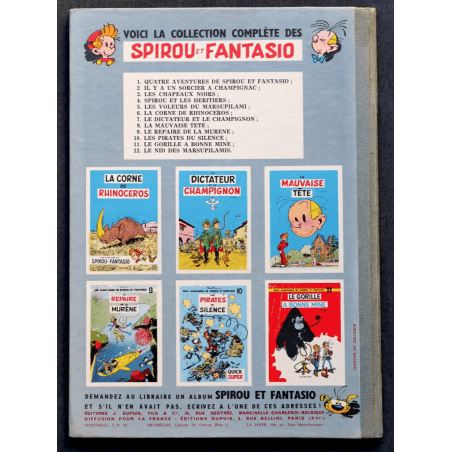 Spirou and Fantasio T.12 - Le Nid des Marsupilamis - C - EO - (1960) Very nice copyThe dishes are very beautiful, very little fr