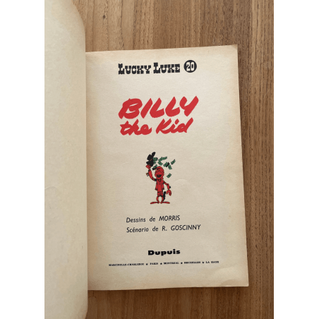 Zum Glück T.20 - Billy the Kid - B - 1 Album - EO - 1962