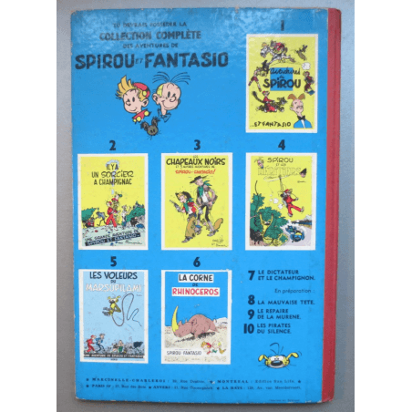  Spirou and Fantasio T7 / Dictator and Mushroom / C / 1 Album / EO / 1956