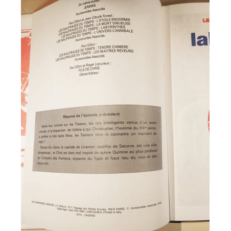 Les Naufragés du temps T.01 à T.07 / Gillon / 7x C - EO/R / 7 Alben / 1974/1979