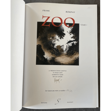  Zoo T.01 / Frank Pé / Serigraphie - C + jacket - 1 Album - Limited edition - 1999