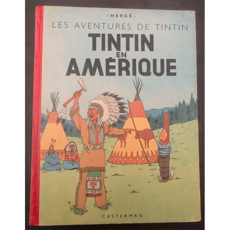 Tintin T.03 / Hergé / Tintin in America (B1) / C / EO colour / 1 Album - First Belgian edition - 1945 Tintin T.03 / Hergé / Tintin in America (B1) / C / EO colour / 1 Album - First Belgian edition - 1945