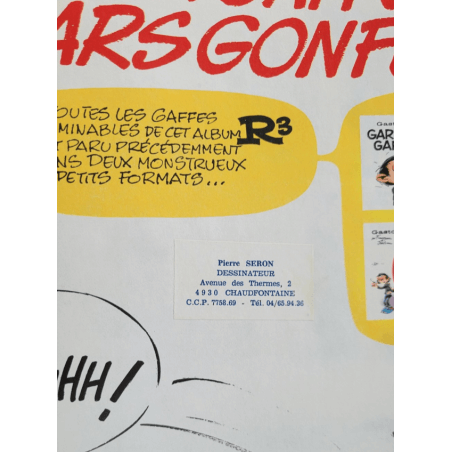  Gaston R3 / Franquin / Gare aux Gaffes du Gars Gnflé / C - 1 Album - EO - 1973