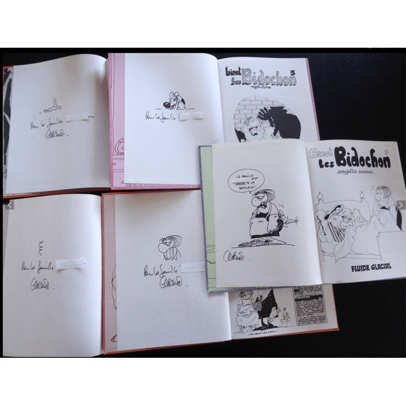 De Bidochon T.01 tot en met T.07 / Binet / 5x handtekening - 7x C - EO/Ré - (1984/1999) De Bidochon T.01 tot en met T.07 / Binet / 5x handtekening - 7x C - EO/Ré - (1984/1999)