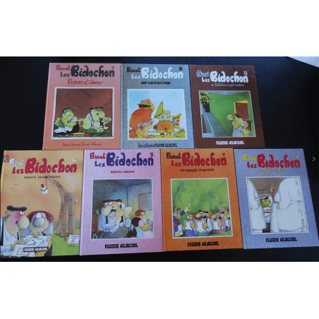 De Bidochon T.01 tot en met T.07 / Binet / 5x handtekening - 7x C - EO/Ré - (1984/1999)