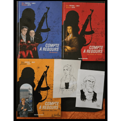 Aftellen Vol. 1 tot en met Vol. 3 + 2x originele tekening - 3x C - EO/Ré - (2018/2019)