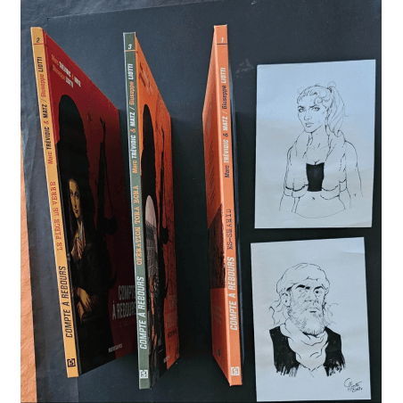 Aftellen Vol. 1 tot en met Vol. 3 + 2x originele tekening - 3x C - EO/Ré - (2018/2019)