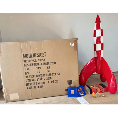 Tintin / Hergé / Statuette Moulinsart 46957 / Rocket (72 cm) + Figures 46305 - (2014/2015)