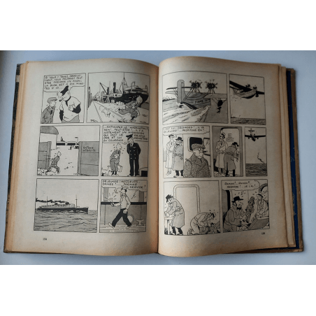 Kuifje Dl. 6 / Hergé / Het gebroken oor (A18, grote afbeelding) - C - Zwart-wit - Heruitgave (1942)