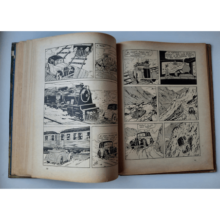 Kuifje Dl. 6 / Hergé / Het gebroken oor (A18, grote afbeelding) - C - Zwart-wit - Heruitgave (1942)