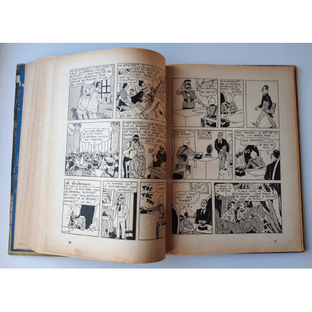Kuifje Dl. 6 / Hergé / Het gebroken oor (A18, grote afbeelding) - C - Zwart-wit - Heruitgave (1942)