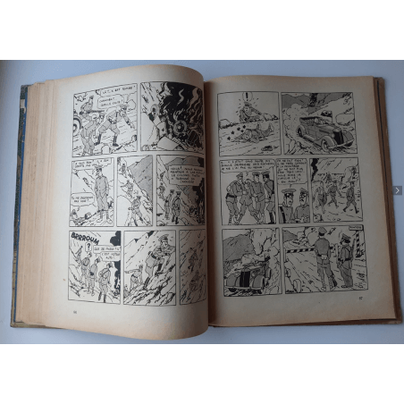 Kuifje Dl. 6 / Hergé / Het gebroken oor (A18, grote afbeelding) - C - Zwart-wit - Heruitgave (1942)