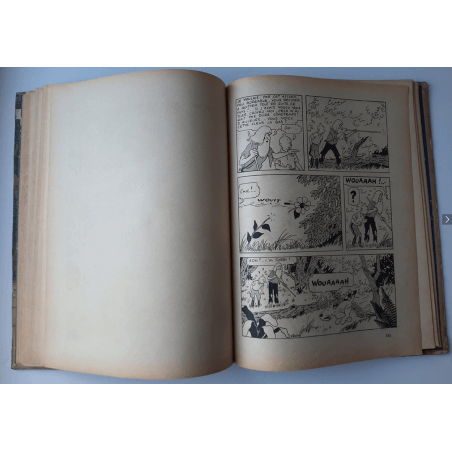 Kuifje Dl. 6 / Hergé / Het gebroken oor (A18, grote afbeelding) - C - Zwart-wit - Heruitgave (1942)
