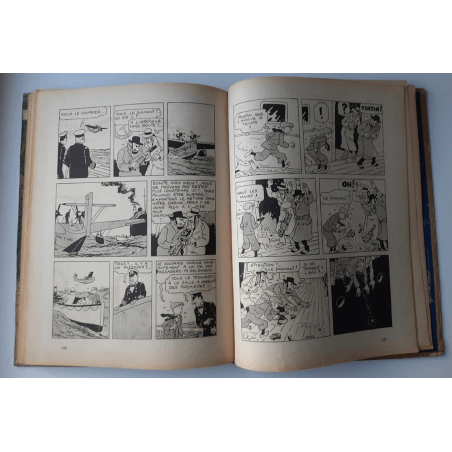 Kuifje Dl. 6 / Hergé / Het gebroken oor (A18, grote afbeelding) - C - Zwart-wit - Heruitgave (1942)