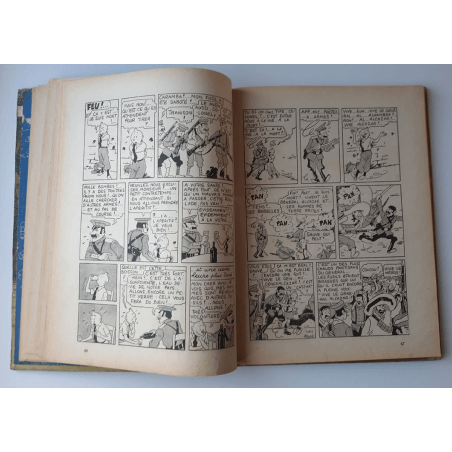 Kuifje Dl. 6 / Hergé / Het gebroken oor (A18, grote afbeelding) - C - Zwart-wit - Heruitgave (1942)