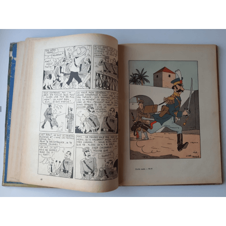 Kuifje Dl. 6 / Hergé / Het gebroken oor (A18, grote afbeelding) - C - Zwart-wit - Heruitgave (1942)