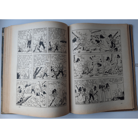 Kuifje Dl. 6 / Hergé / Het gebroken oor (A18, grote afbeelding) - C - Zwart-wit - Heruitgave (1942)
