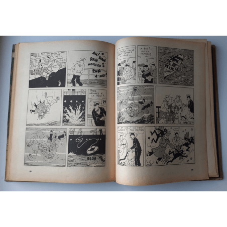 Kuifje Dl. 6 / Hergé / Het gebroken oor (A18, grote afbeelding) - C - Zwart-wit - Heruitgave (1942)