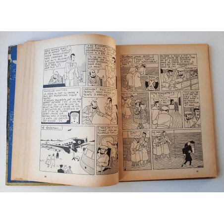 Kuifje Dl. 6 / Hergé / Het gebroken oor (A18, grote afbeelding) - C - Zwart-wit - Heruitgave (1942)