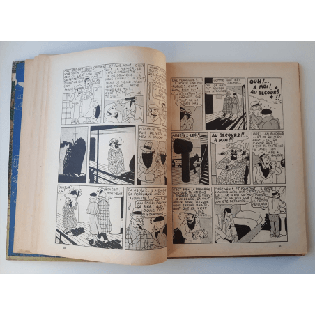 Kuifje Dl. 6 / Hergé / Het gebroken oor (A18, grote afbeelding) - C - Zwart-wit - Heruitgave (1942)