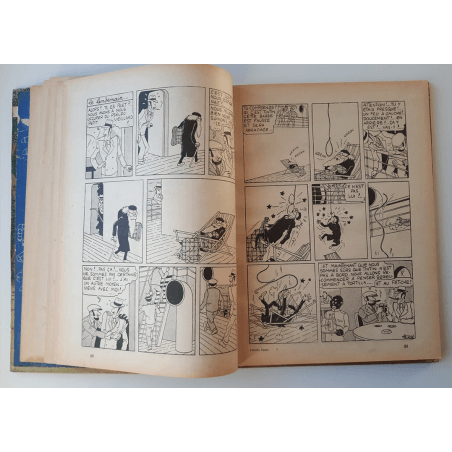 Kuifje Dl. 6 / Hergé / Het gebroken oor (A18, grote afbeelding) - C - Zwart-wit - Heruitgave (1942)
