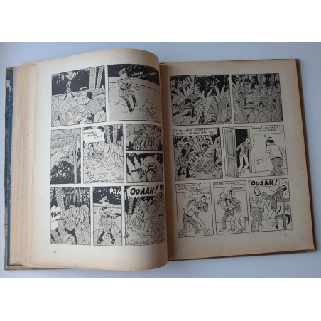Kuifje Dl. 6 / Hergé / Het gebroken oor (A18, grote afbeelding) - C - Zwart-wit - Heruitgave (1942)