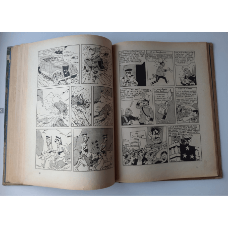Kuifje Dl. 6 / Hergé / Het gebroken oor (A18, grote afbeelding) - C - Zwart-wit - Heruitgave (1942)
