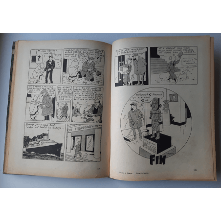 Kuifje Dl. 6 / Hergé / Het gebroken oor (A18, grote afbeelding) - C - Zwart-wit - Heruitgave (1942)