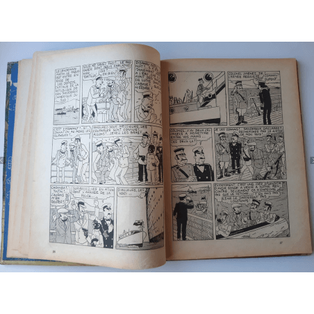 Kuifje Dl. 6 / Hergé / Het gebroken oor (A18, grote afbeelding) - C - Zwart-wit - Heruitgave (1942)