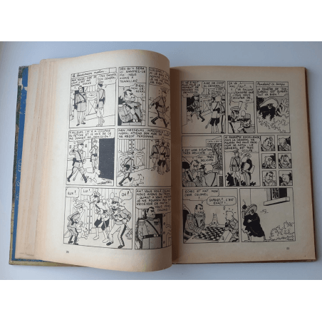 Kuifje Dl. 6 / Hergé / Het gebroken oor (A18, grote afbeelding) - C - Zwart-wit - Heruitgave (1942)