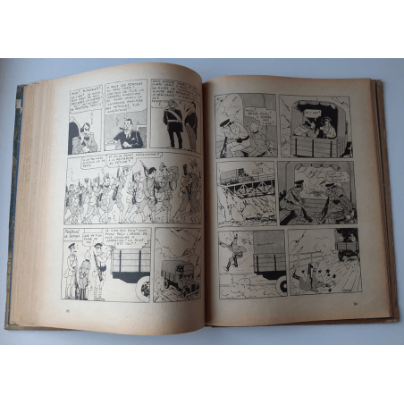 Kuifje Dl. 6 / Hergé / Het gebroken oor (A18, grote afbeelding) - C - Zwart-wit - Heruitgave (1942)