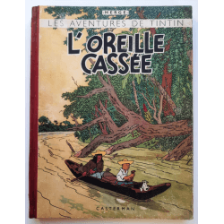 Kuifje Dl. 6 / Hergé / Het gebroken oor (A18, grote afbeelding) - C - Zwart-wit - Heruitgave (1942)