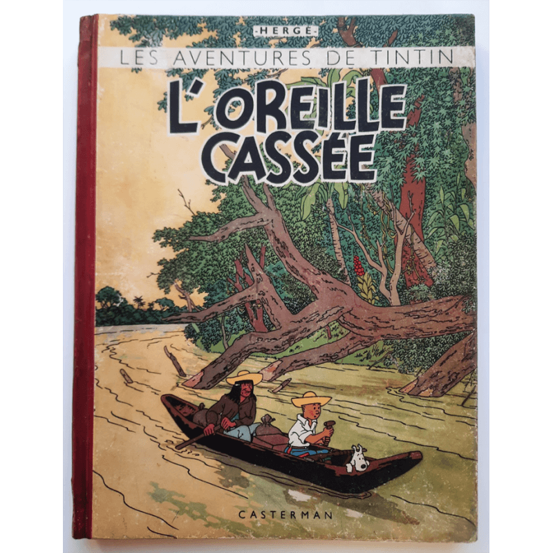 Kuifje Dl. 6 / Hergé / Het gebroken oor (A18, grote afbeelding) - C - Zwart-wit - Heruitgave (1942) Kuifje Dl. 6 / Hergé / Het gebroken oor (A18, grote afbeelding) - C - Zwart-wit - Heruitgave (1942)
