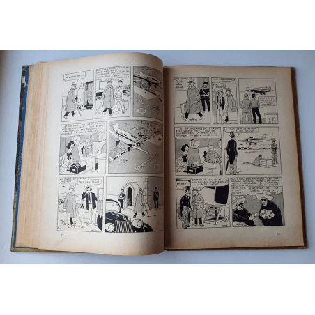 Kuifje Dl. 6 / Hergé / Het gebroken oor (A18, grote afbeelding) - C - Zwart-wit - Heruitgave (1942)