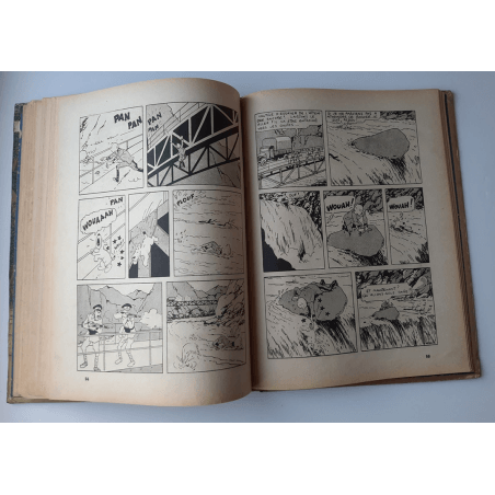 Kuifje Dl. 6 / Hergé / Het gebroken oor (A18, grote afbeelding) - C - Zwart-wit - Heruitgave (1942)