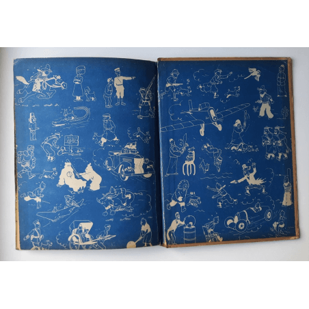 Kuifje Dl. 6 / Hergé / Het gebroken oor (A18, grote afbeelding) - C - Zwart-wit - Heruitgave (1942)