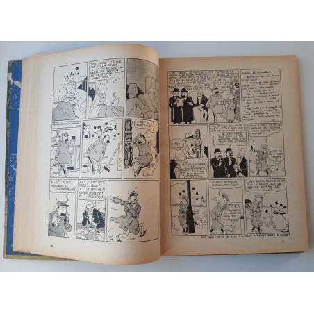 Kuifje Dl. 6 / Hergé / Het gebroken oor (A18, grote afbeelding) - C - Zwart-wit - Heruitgave (1942)